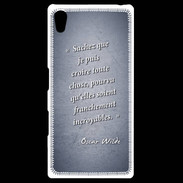 Coque Personnalisée Sony Xpéria Z5 Croire Bleu Citation Oscar Wilde