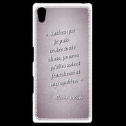 Coque Personnalisée Sony Xpéria Z5 Croire Rose Citation Oscar Wilde