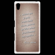 Coque Personnalisée Sony Xpéria Z5 Croire Rouge Citation Oscar Wilde