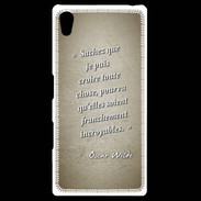 Coque Personnalisée Sony Xpéria Z5 Croire Sepia Citation Oscar Wilde