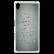Coque Personnalisée Sony Xpéria Z5 Croire Vert Citation Oscar Wilde
