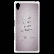 Coque Personnalisée Sony Xpéria Z5 Désillusion vie Rose Citation Oscar Wilde