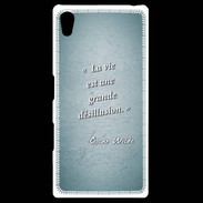 Coque Personnalisée Sony Xpéria Z5 Désillusion vie Turquoise Citation Oscar Wilde
