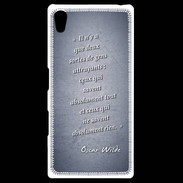 Coque Personnalisée Sony Xpéria Z5 Gens attrayants Bleu Citation Oscar Wilde