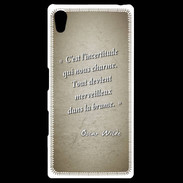 Coque Personnalisée Sony Xpéria Z5 Incertitude amour Sepia Citation Oscar Wilde