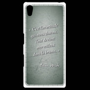 Coque Personnalisée Sony Xpéria Z5 Incertitude amour Vert Citation Oscar Wilde