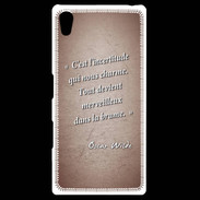 Coque Personnalisée Sony Xpéria Z5 Incertitude amour Rouge Citation Oscar Wilde