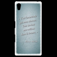Coque Personnalisée Sony Xpéria Z5 Incertitude amour Turquoise Citation Oscar Wilde