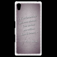 Coque Personnalisée Sony Xpéria Z5 Incertitude amour Violet Citation Oscar Wilde