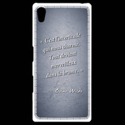 Coque Personnalisée Sony Xpéria Z5 Incertitude Bleu Citation Oscar Wilde