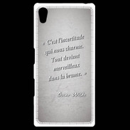Coque Personnalisée Sony Xpéria Z5 Incertitude Gris Citation Oscar Wilde