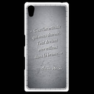 Coque Personnalisée Sony Xpéria Z5 Incertitude Noir Citation Oscar Wilde
