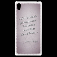 Coque Personnalisée Sony Xpéria Z5 Incertitude Rose Citation Oscar Wilde