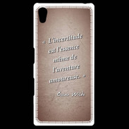 Coque Personnalisée Sony Xpéria Z5 Incertitude Rouge Citation Oscar Wilde