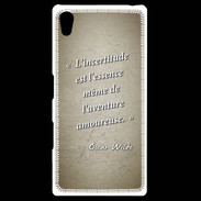 Coque Personnalisée Sony Xpéria Z5 Incertitude Sepia Citation Oscar Wilde