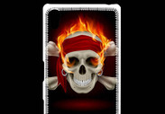 Coque Personnalisée Sony Xpéria Z5 Tête de mort en flamme 5