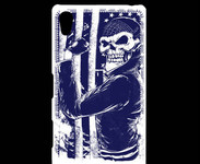 Coque Personnalisée Sony Xpéria Z5 Tête de mort Biker USA