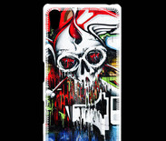 Coque Personnalisée Sony Xpéria Z5 Tête de mort Graffiti couleur