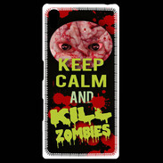 Coque Personnalisée Sony Xpéria Z5 Keep Calm and Kill Zombies Noir
