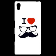 Coque Personnalisée Sony Xpéria Z5 I love Lunette Moustache