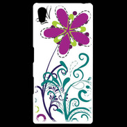 Coque Personnalisée Sony Xpéria Z5 motif floral bleu