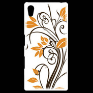 Coque Personnalisée Sony Xpéria Z5 motif floral marron
