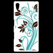 Coque Personnalisée Sony Xpéria Z5 motif floral bleu clair