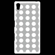 Coque Personnalisée Sony Xpéria Z5 pois gris & blanc