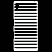 Coque Personnalisée Sony Xpéria Z5 rayures noires et blanches