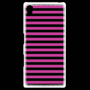 Coque Personnalisée Sony Xpéria Z5 rayures noires et roses