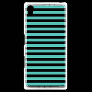 Coque Personnalisée Sony Xpéria Z5 rayures noires et bleues