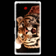 Coque Personnalisée Sony Xpéria Z5 Portrait de tigre PB 5