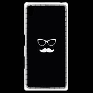 Coque Personnalisée Sony Xpéria Z5 moustache noir & blanc