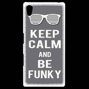 Coque Personnalisée Sony Xpéria Z5 Keep Calm Funky Gris