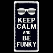 Coque Personnalisée Sony Xpéria Z5 Keep Calm Funky Noir