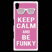 Coque Personnalisée Sony Xpéria Z5 Keep Calm Funky Rose