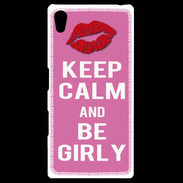 Coque Personnalisée Sony Xpéria Z5 Keep Calm Girly Rose