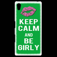Coque Personnalisée Sony Xpéria Z5 Keep Calm Girly Vert