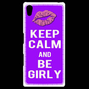 Coque Personnalisée Sony Xpéria Z5 Keep Calm Girly Violet