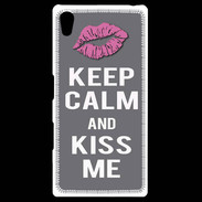 Coque Personnalisée Sony Xpéria Z5 Keep Calm Kiss me Gris