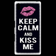 Coque Personnalisée Sony Xpéria Z5 Keep Calm Kiss me Noir