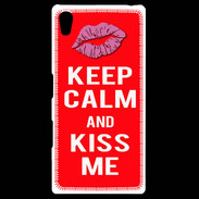 Coque Personnalisée Sony Xpéria Z5 Keep Calm Kiss me Rouge