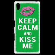 Coque Personnalisée Sony Xpéria Z5 Keep Calm Kiss me Vert