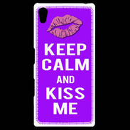 Coque Personnalisée Sony Xpéria Z5 Keep Calm Kiss me Violet