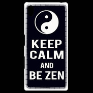 Coque Personnalisée Sony Xpéria Z5 Keep Calm Be Zen Noir