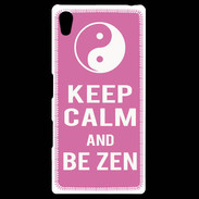 Coque Personnalisée Sony Xpéria Z5 Keep Calm Be Zen Rose