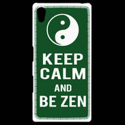 Coque Personnalisée Sony Xpéria Z5 Keep Calm Be Zen Vert