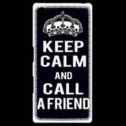 Coque Personnalisée Sony Xpéria Z5 Keep Calm Call friend Noir