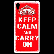 Coque Personnalisée Sony Xpéria Z5 Keep Calm Carry on Rouge