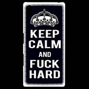 Coque Personnalisée Sony Xpéria Z5 Keep Calm Fuck hard Noir